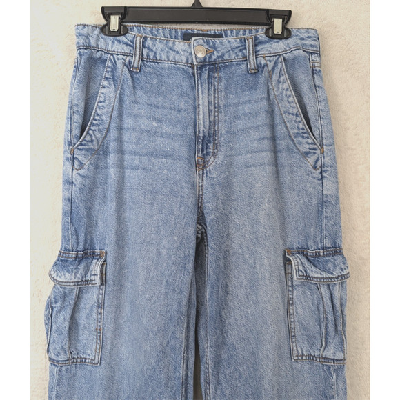 Wide Leg Blue Denim Jeans - Picture 2 of 7